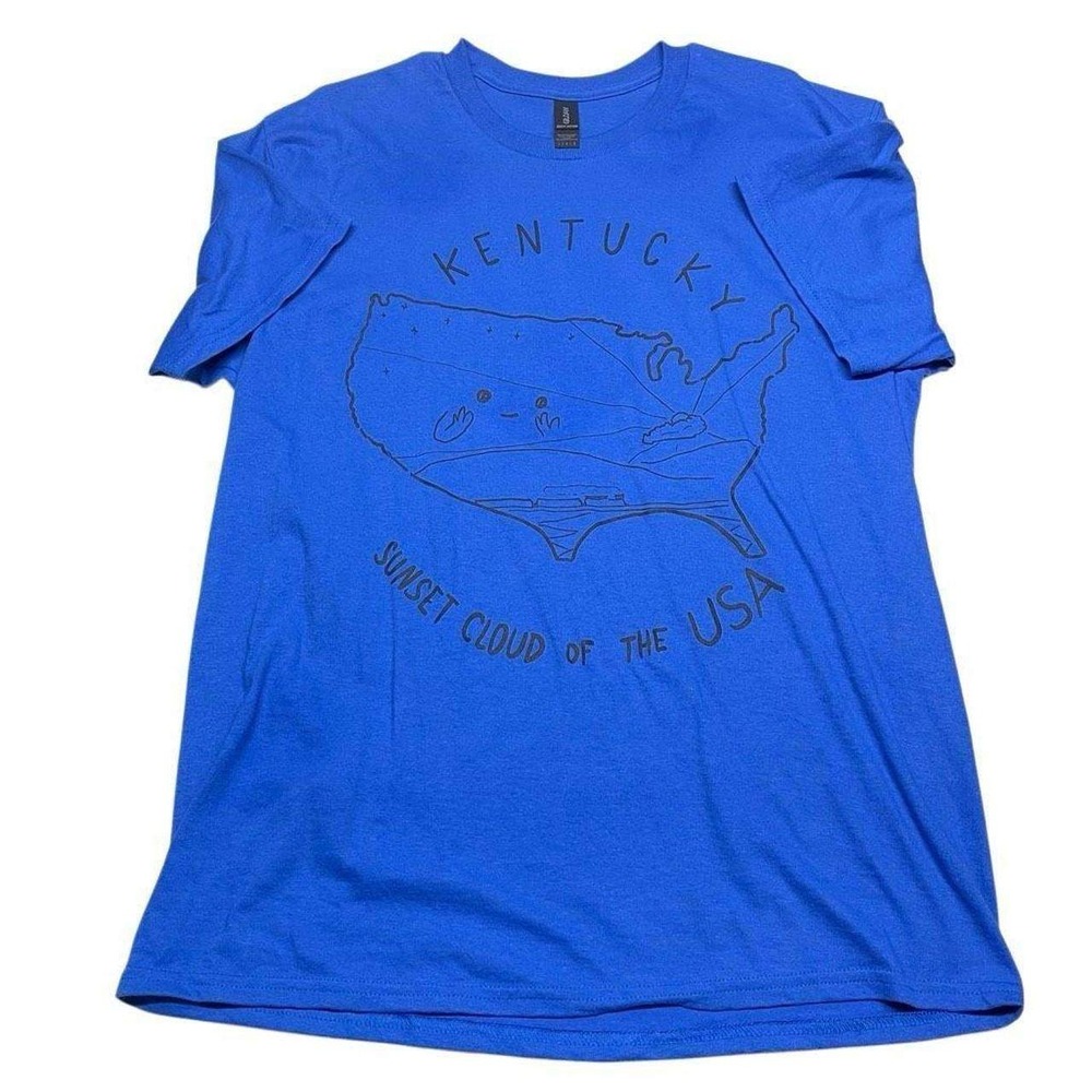Bold Blue Kentucky - Sunset Cloud of the USA Souvenir Tee N0584 - Picture 2 of 6